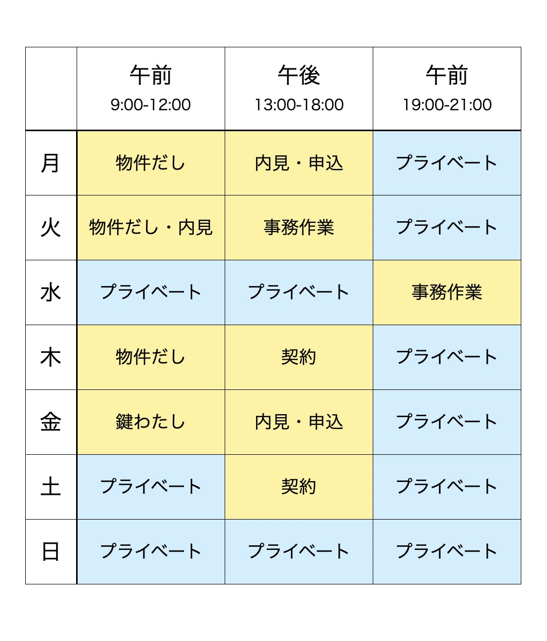 タイムスケジュール画像